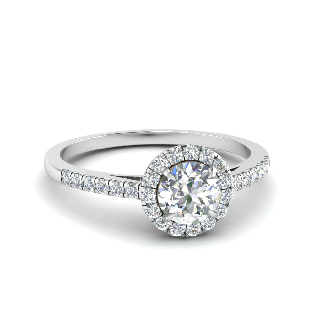 traditional round cut ring for engagement